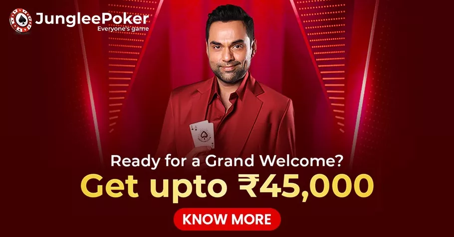 Join Junglee Poker to get welcome bonus